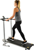 Sunny Health & Fitness SF-T1407M Manual Walking Treadmill, Gray