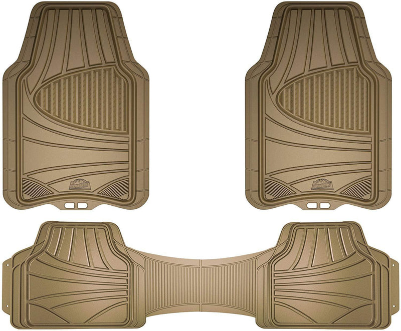 Custom Accessories Armor All 78842 4-Piece Tan All Season Rubber Floor Mat