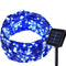 150LED 55ft 16m 8modes Solar String lights - Dolucky Solar Fairy Lights Blue Waterproof Copper Wire Lights Outdoor Lighting for Garden, Wedding, Homes, Party, Halloween, Chrsitmas Decoration