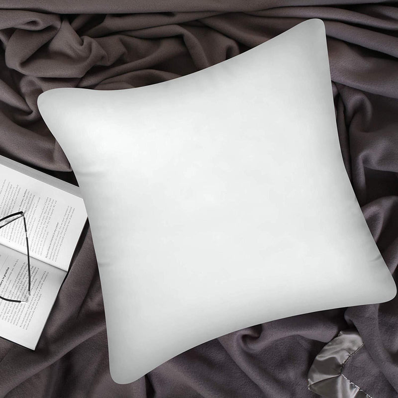 Utopia Bedding Decorative Pillow Insert (Pack of 2, White) - Square 18x18 Sofa and Bed Pillow - Microfiber Cover Indoor White Pillows