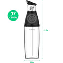 Vremi Olive Oil Dispenser Bottle - 17 Oz Oil Bottle Glass with No Drip Bottle Spout - Oil Pourer Dispensing Bottles for Kitchen - Olive Oil Glass Dispenser to Measure Cooking Vegetable Oil and Vinegar