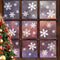 LUDILO 135Pcs Christmas Window Clings Snowflakes Window Decals Static Window Stickers for Christmas Decorations Window Décor Ornaments Xmas Party Supplies