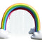 STFLY Outdoor Rainbow Sprinkler Inflatable Rainbow Cloud Yard Sprinklers Archway Lawn Beach Outdoor Toys, Water Toys for Child Adult Kid Summer Fun Play