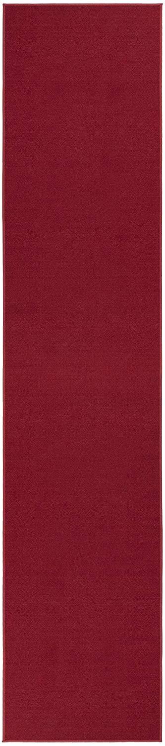 Ottomanson Ottohome Collection Runner Rug, 2'7" x 10', Red