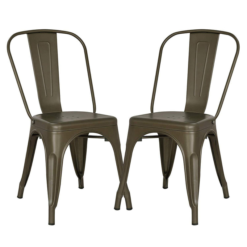 POLY & BARK EM-112-BLK-X4 Trattoria Side Chair in Black (Set of 4)