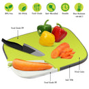 Elegant House Plastic Cutting Board with Juice Groove, 15x11x0.9 Inch Reversible Non-Slip Kitchen Chopping Board Mat for Food Prep, Dishwasher Safe, Anti-Microbial