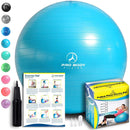 Exercise Ball - Professional Grade Anti-Burst Fitness, Balance Ball for Pilates, Yoga, Birthing, Stability Gym Workout Training and Physical Therapy