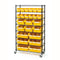 Seville Classics Commercial 8-Tier UltraZinc/Blue NSF 24-Bin Rack Storage System