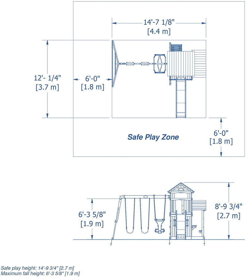 Backyard Discovery Tanglewood All Cedar Wood Playset Swing Set