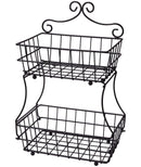 TQVAI Screwless 2 Tier Fruit Bread Basket Display Stand - Upgrade Version