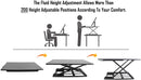 Standing Desk Stand Up Desk Height Adjustable Desk Standing Desk Converter Sit Stand Desk Converter Foldable Desk Adjustable Height Desk Folding Workstation Desk Riser Ergonomic Table Stand - 32 inch by Defy Desk