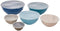 Gourmet Home Products 12 Piece Nested Polypropylene Mixing Bowl Food Storage Set with Lids, Slate Blue