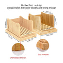 Flurff Bamboo Bread Slicers for Homemade Bread, Compact Foldable Bread Slicer Guide, Bagel Slicer