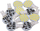 20 x Super Bright 921 Natural White 4.8w RV, Trailer, Camper Interior LED T10 194 Boat,landscaping,Wedge 24-SMD LED Light Bulb 12v(Pack of 20)