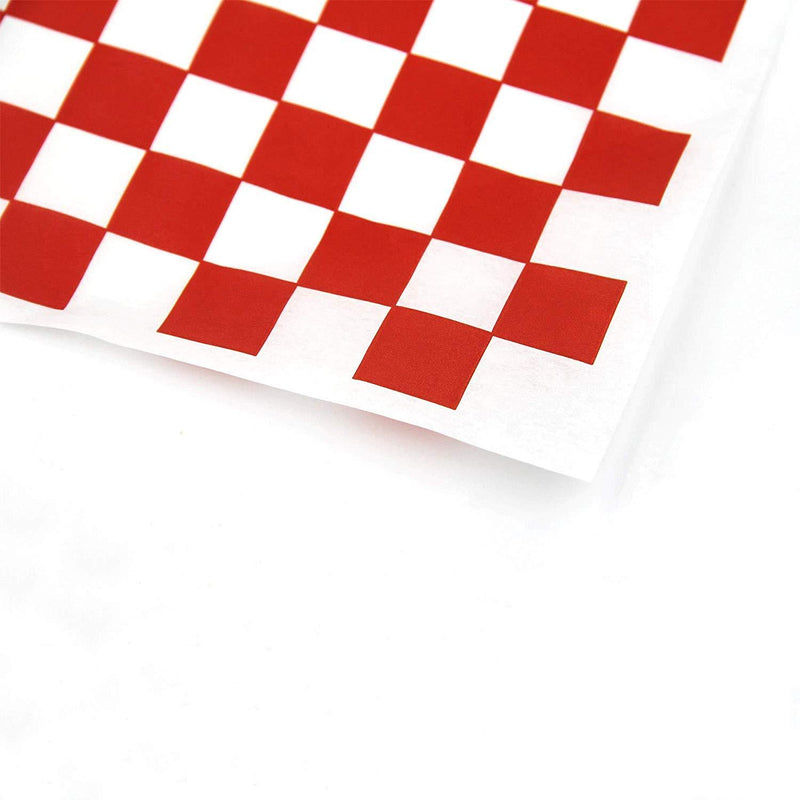 Deli Paper Sheets Sandwich Wrap Paper - 12x12" Food Wrapping Grease Resistant Checkered Liner Papers, Perfect for Restaurants, Barbecues, Picnics, Parties, Kids Meals, Outdoors - 250 Sheets