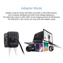 2000W 220V to 110V Converter and Travel Adapter w/2 USB Ports COMBO - Converter Step Down Voltage with Electric Products Like Hair Dry - Universal World Plug Adapter US to UK Europe Over 150 Countries