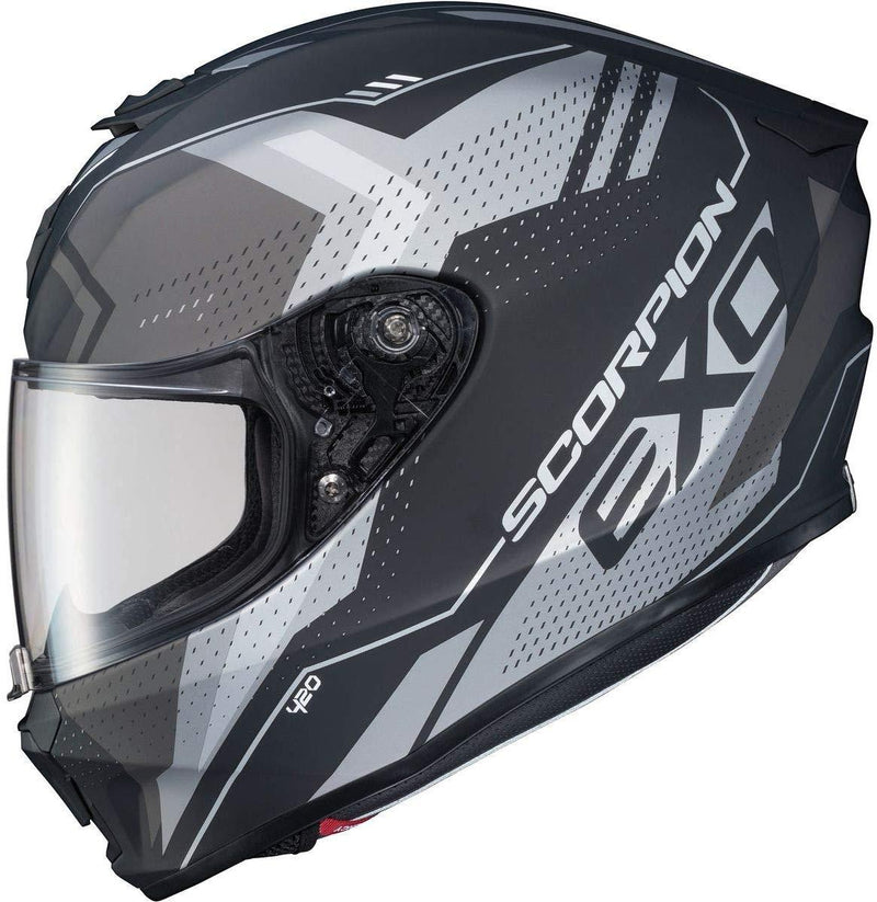 Scorpion EXO-R420 Adult Street Motorcycle Helmet - Seismic Matte Hi-Vis/Dark Grey/Medium