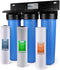 iSpring WGB32B 3-Stage Whole House Water Filtration System w/ 20” x 4.5” Big Blue Fine Sediment and Carbon Block Filters