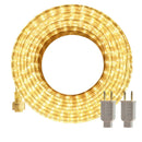 LED Rope Lights, 50ft Flat Flexible Strip Light, 6000K Daylight White, Waterproof for Indoor/Outdoor use, Connectable, 900 Units SMD 2835 LEDS,UL Listed Power Supply, Ideal for Backyards