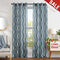 Curtains for Living Room 84 inch Grey Moroccan Tile Linen Blend Grommet Window Treatmenrt Set 2 Panels Bedroom Kitchen