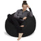 Sofa Sack - Plush, Ultra Soft Bean Bag Chair - Memory Foam Bean Bag Chair with Microsuede Cover - Stuffed Foam Filled Furniture and Accessories for Dorm Room - Navy 3'