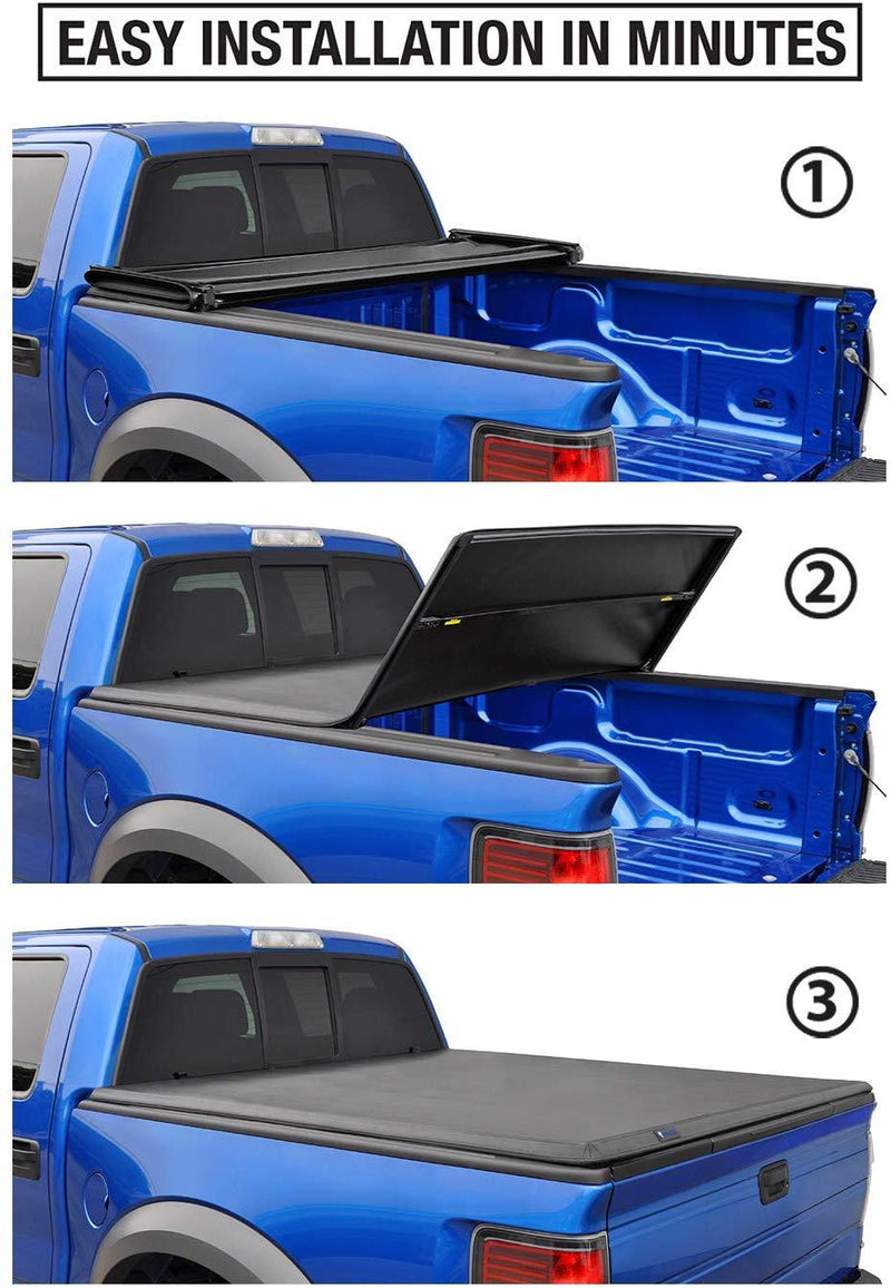 Tyger Auto T3 Tri-Fold Truck Bed Tonneau Cover TG-BC3J1060 Works with 2020 Jeep Gladiator (JT) | Without Rail System