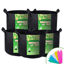 VIVOSUN 5-Pack 10 Gallon Plant Grow Bags, Premium Series Thichkened Non-Woven Aeration Fabric Pots w/Handles - Reinforced Weight Capacity & Extremely Durable (Black)