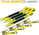 VULCAN 96" Lasso Style Auto Tie Down w/Flat Hooks - 3300 lbs. SWL - 4 Pack