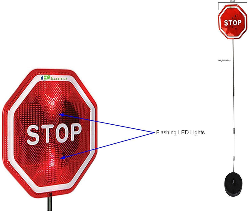 Ekarro Flashing Led Light Parking Stop Sign For Garage / Parking Assistant Stop Sign,Pack of 2