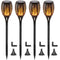 Otdair Solar Torch Lights Waterproof Flickering Flame Solar Torches Dancing Flames Landscape Decoration Lighting Dusk to Dawn Outdoor Security Path Light for Garden Patio Driveway (4 Packs)