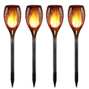 IOO Solar Torch Lights Outdoor Waterproof Dancing Flickering Flames Torches Landscape Decoration Lighting Security Path LED Light for Garden Pathways Yard Patio 4 Pack