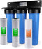 iSpring WGB32B 3-Stage Whole House Water Filtration System w/ 20” x 4.5” Big Blue Fine Sediment and Carbon Block Filters