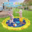 VATOS Sprinkle and Splash Play Mat Outdoor Party Sprinkler Splash Pad 59" Garden Water Toys Summer Spray Toys 18 Months+ Toddler Toy Fun for Kids 2 3 4 5 Boys and Girls