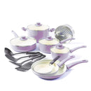 GreenLife Soft Grip 16pc Ceramic Non-Stick Cookware Set, Turquoise