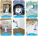 Spin Scrubber, 360 Cordless Tub and Tile Scrubber, Multi-Purpose Power Surface Cleaner with 3 Replaceable Cleaning Scrubber Brush Heads, 1 Extension Arm and Adapter