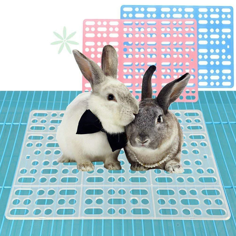 RUBYHOME Rabbit Mats for Cages Rabbit Guinea Pig Hamster and Other Small Animal Cage Hole Mat Prevent Pet Skin Disease with Fixed Tabs