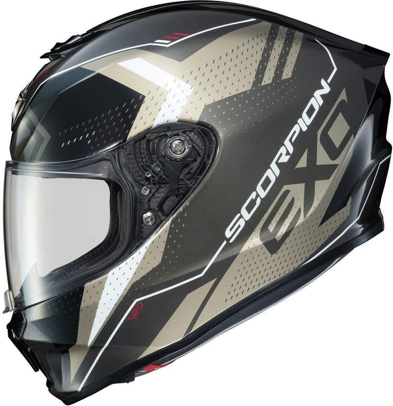 Scorpion EXO-R420 Adult Street Motorcycle Helmet - Seismic Matte Hi-Vis/Dark Grey/Medium