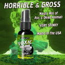 Nasty Smelling 3 Pack - Stinky Ass Fart Spray - Toxic Bomb - Smell from Hell - 1 oz Each - Plus 2 oz Stinky Ass Hand Sanitizer