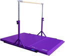 Z Athletic Adjustable Kip Bar and Gym Mat for Children's In Home Gymnastics Multiple Sizes and Colors