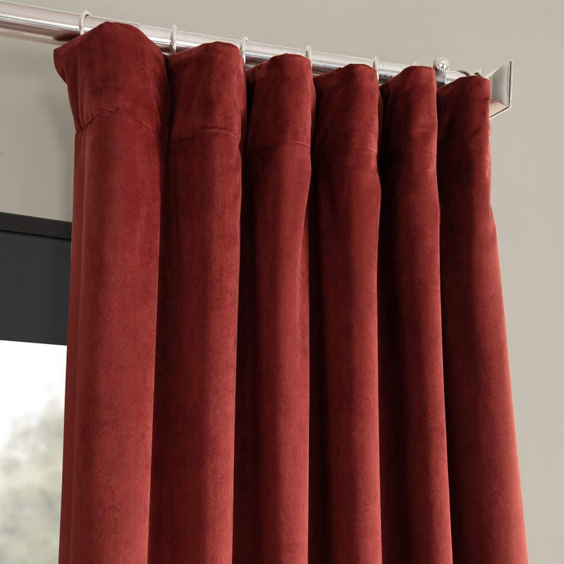 Half Price Drapes VPCH-192018-120 Signature Blackout Velvet Curtain, Burgundy, 50 X 120