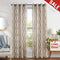 Curtains for Living Room 84 inch Grey Moroccan Tile Linen Blend Grommet Window Treatmenrt Set 2 Panels Bedroom Kitchen