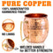 Moscow Mule Copper Mugs - Set of 4-100% HANDCRAFTED - Food Safe Pure Solid Copper Mugs - 16 oz Gift Set with BONUS: Highest Quality Cocktail Copper Straws and Jigger!