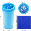 FOCUSPET Portable Dog Paw Cleaner, 9 Inch Large High Soft Silicone Pet Foot Washing Cleaning Brush Cup with 11.8 x 11.8 inch Towel