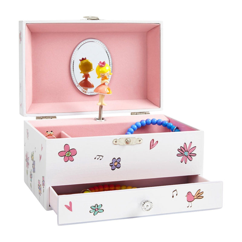 JewelKeeper Girl's Musical Jewelry Storage Box Pullout Drawer, Rainbow Unicorn Design, The Unicorn Tune