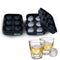 Bizz Silicone Ice Molds (2-Tray Set) Sphere and Cube Combination, Flexible, Reusable, BPA Free, Easy to Freeze, Remove Contents, Whiskey, Bourbon, Cocktail or Drink Use