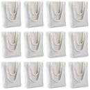 Insternet 6 pack canvas tote bag reusable canvas bag bulk for crafting, decorating, plain, grocery,shopping (white)