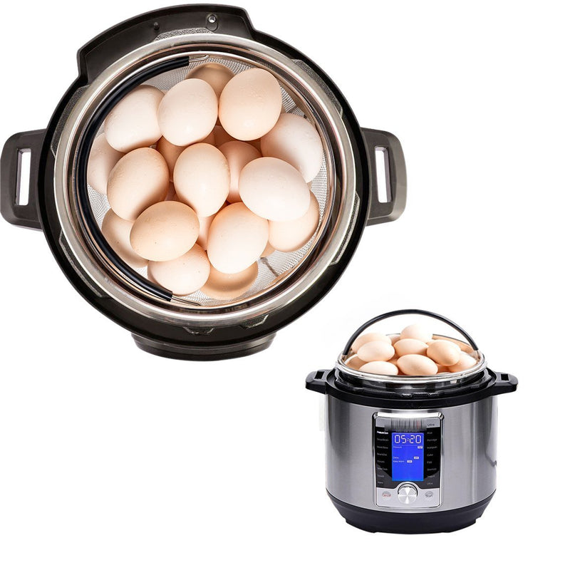 MASHANG Steamer Basket Stainless Steel Vegetable Steamer Instant Pot Accessories Fit for Instapot 6qt 8qt Electric Pressure Cooker Steamer Insert Food Steamer Egg Steamer with Silicone Covered Handle