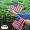 Hand Held American Flags on Sticks 60-Pack 4”x6” Made in USA, Sold by Vets, American Quality, Vivid Colors, Rain Proof, Kid-Safe Spear Top. Perfect for Parades, Scout Troops, Returning Servicemen