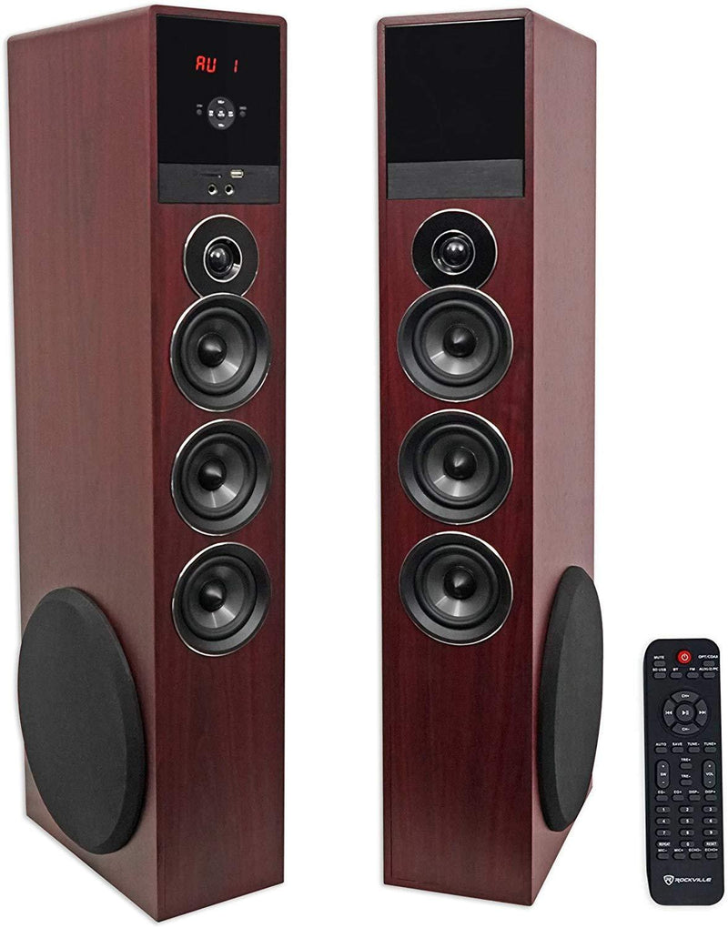 Rockville TM150B Black Home Theater System Tower Speakers 10" Sub/Blueooth/USB