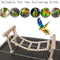 kathson Bird Perches Stand Toy, Parrot Swing Climbing Ladder Toys, Birdcage Top Play Gyms Playground Stands Wooden Perch for Parakeet, Cockatiel, Lovebirds, Conure and Finches